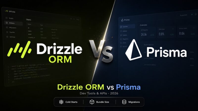 Drizzle vs Prisma: The Unfiltered 2026 TypeScript ORM Verdict comparison cover showing logos