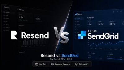 A sleek head-to-head comparison cover showcasing Resend and SendGrid logos ready to battle, highlighting Resend vs SendGrid.