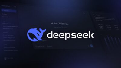 DeepSeek official logo and brand assets on a technical profile cover exploring pricing, data residency, and access rules