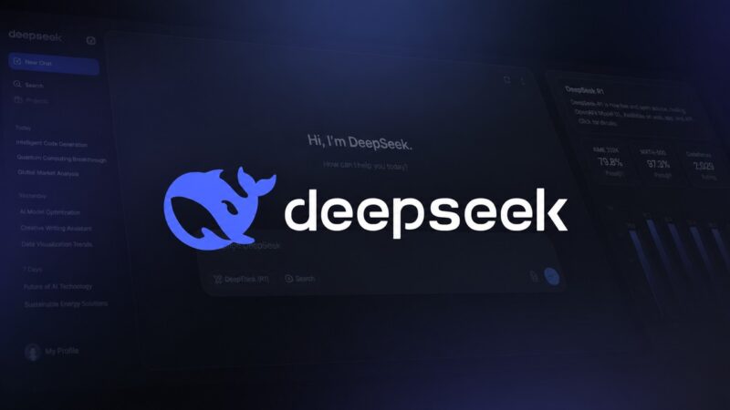DeepSeek official logo and brand assets on a technical profile cover exploring pricing, data residency, and access rules