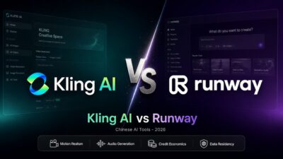 Kling AI vs Runway comparison cover graphic showing video generation interfaces facing off