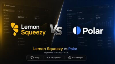 Lemon Squeezy vs Polar comparison artwork showing Merchant of Record battle